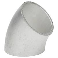 45° Alu Rohrbogen 90 x 2 mm, r=114,5 mm, BA3, ähnl. DIN 2605 , aus EN AW-6060,  AlMgSi0,5, mit glatten Enden